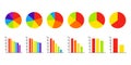 Graph chart Pie chart, bar graph, chart diagram design vector colorful illustration material